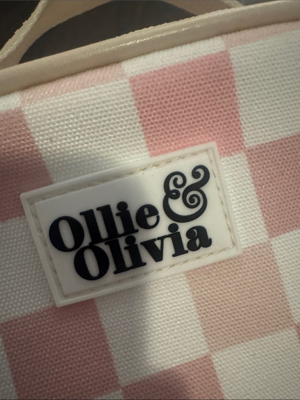 Ollie & Olivia Pink Checkered Lunch Bag - Picture 2 of 5
